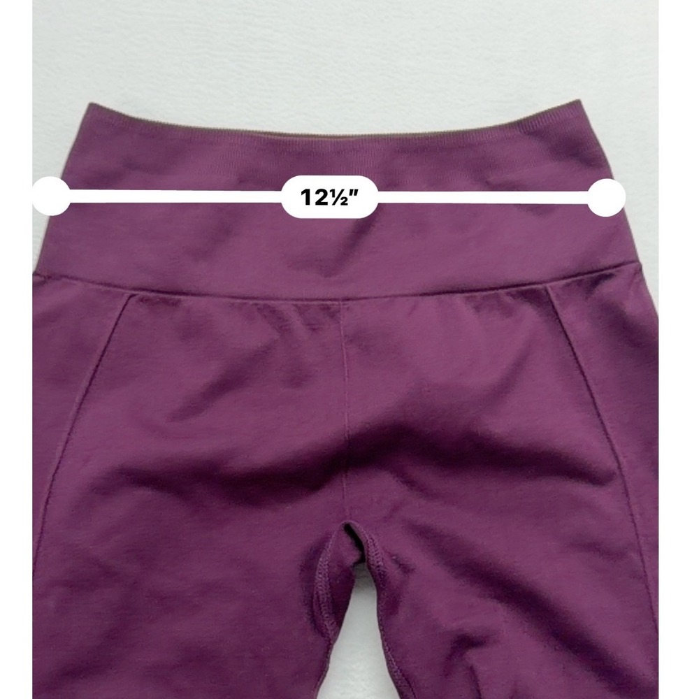 Fabletics Sync Seamless High Waisted 7/8 Leggings Women's S Burgundy Mesh - Picture 6 of 9